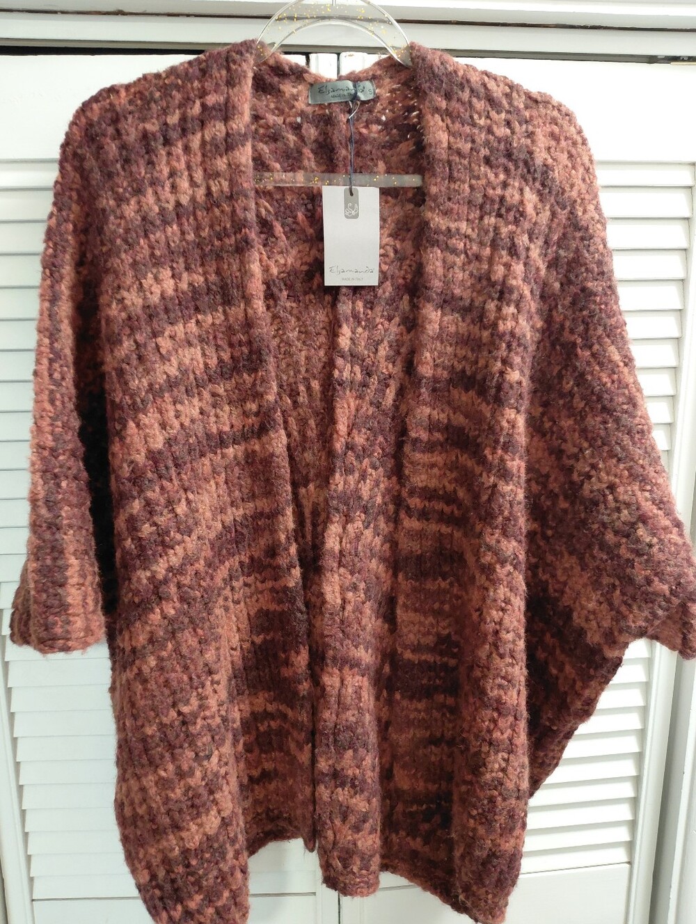 Elsamanda Women's Open-Front Knit Cardigan - Taupe Brown